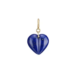 Lapis Mini Split Heart Charm