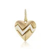 Large Heart Throb Charm White