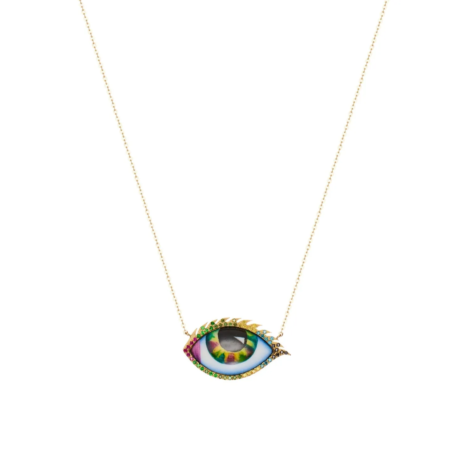 Le Grand Psychedelic Diamond Necklace in Yellow Gold