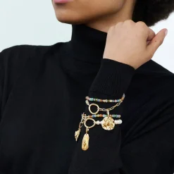 Lien Pierres Orange Bracelet in Yellow Gold