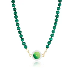 Malachite Carpe Diem Beaded Necklace