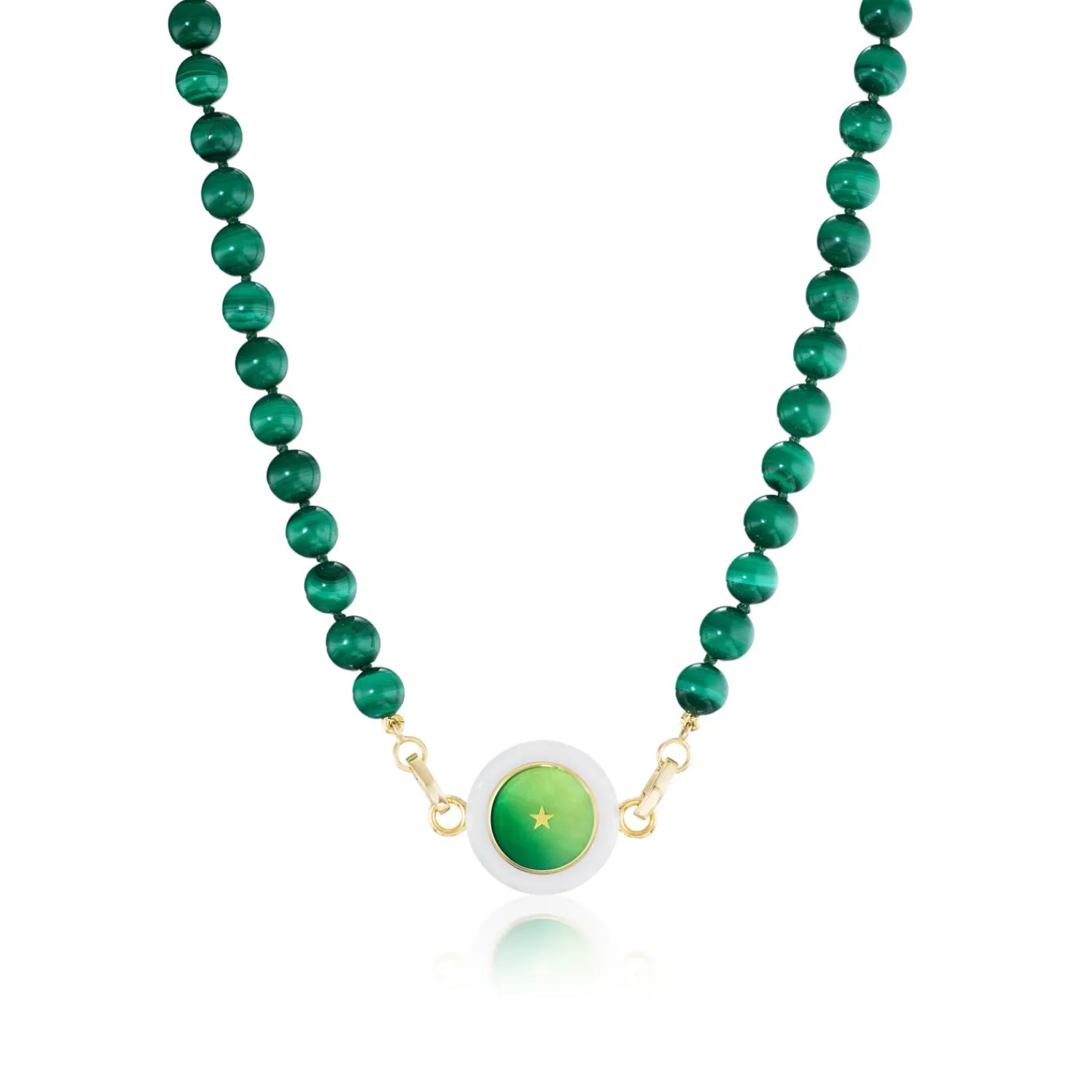 Malachite Carpe Diem Beaded Necklace