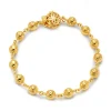Mandala Ball Bead Bracelet in Yellow Gold