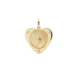 Mother of Pearl Heart Charm