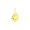 Multicolor Gemstone Starry Night Charm in Green Gold