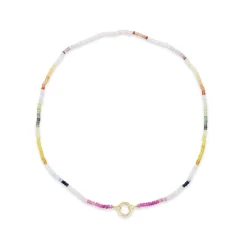Multicolor Sapphire Beaded Necklace
