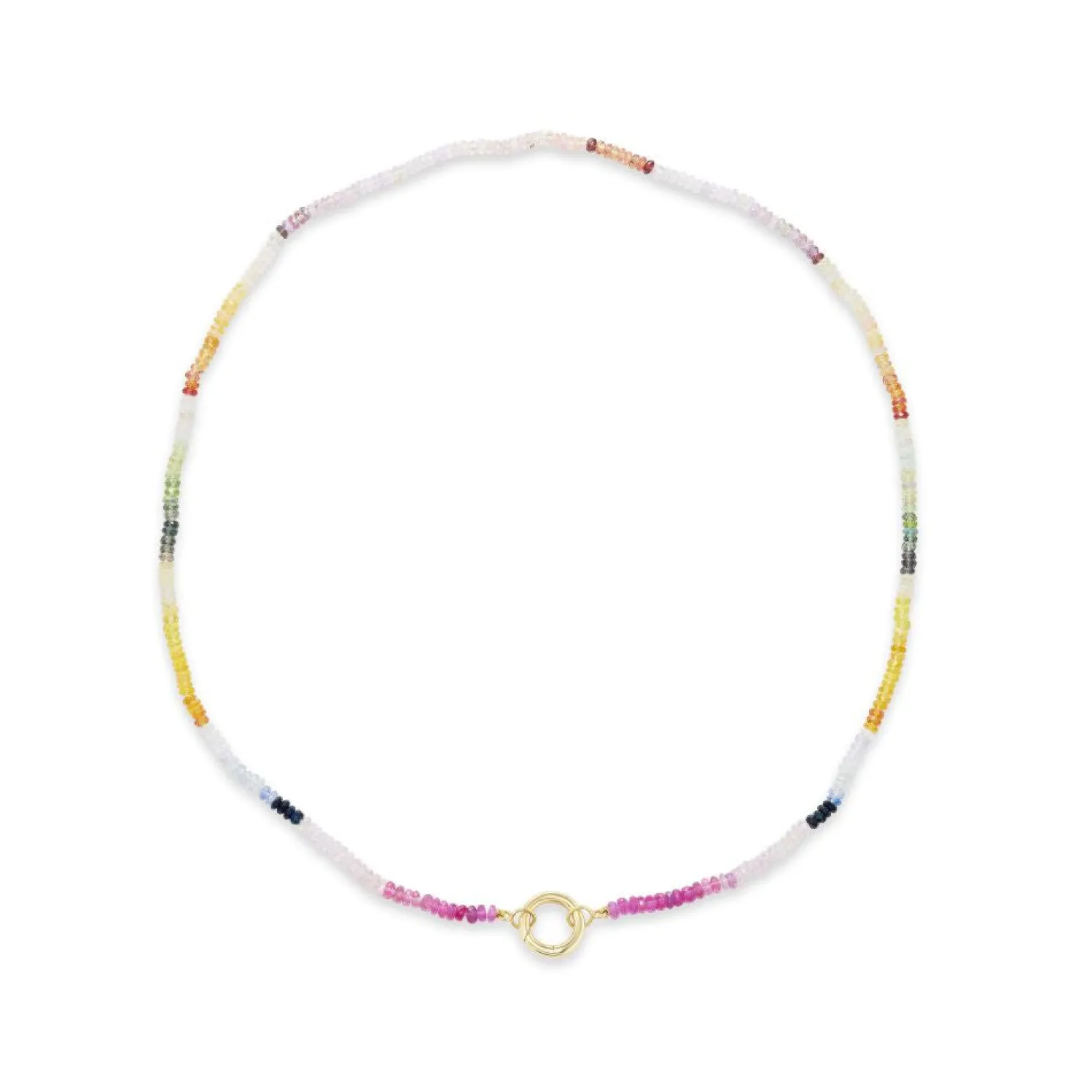 Multicolor Sapphire Beaded Necklace