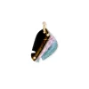 Multicolor Tourmaline Fish Pendant in Yellow Gold