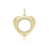 Ora Gold Large Open Heart Charm with White Diamonds in Yellow Gold