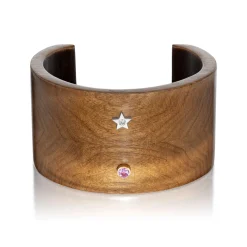 Ora Wood Pink Sapphire and Diamond Sunrise Cuff