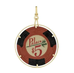 Palace Club Reno Chip Pendant in Yellow Gold