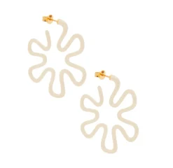 Panna Flower Hoop Earrings