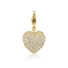 Puffy Heart Diamond Charm