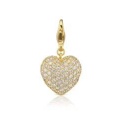 Puffy Heart Diamond Charm
