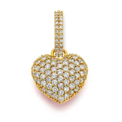 Puffy Heart Diamond Pendant