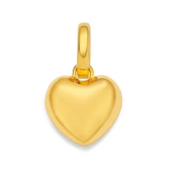 Puffy Heart Yellow Gold Charm