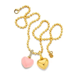 Puffy Heart Yellow Gold Charm
