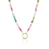 Rainbow Sapphire Beaded Necklace