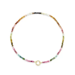 Rainbow Sapphire Beaded Necklace