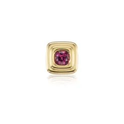 Rhodolite Garnet Ripple Pendant in Yellow Gold
