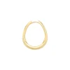 Riviera Creole Single Hoop Earring in Plain Yellow Gold