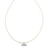 Rock Crystal Fortuneye Necklace in Yellow Gold
