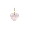 Rose Quartz Mini Split Heart Charm