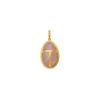 Rose Quartz Scarab Pendant in Yellow Gold