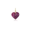 Ruby Mini Split Heart Charm