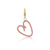 Ruby Open Heart Charm