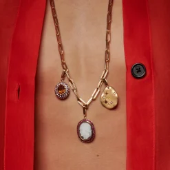 Ruby Precious Cameo Charm in Yellow Gold