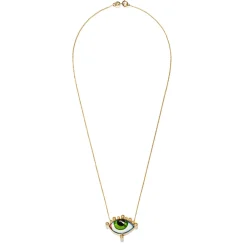 Russe Grand Vert Eye Necklace in Yellow Gold