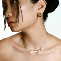 Scuba Hoop Earrings in Yellow Gold