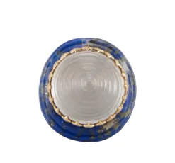 Silk Road Lapis and Rock Crystal Ring in Yellow Gold