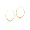 Small Gold Crinkle Hoop Earrings