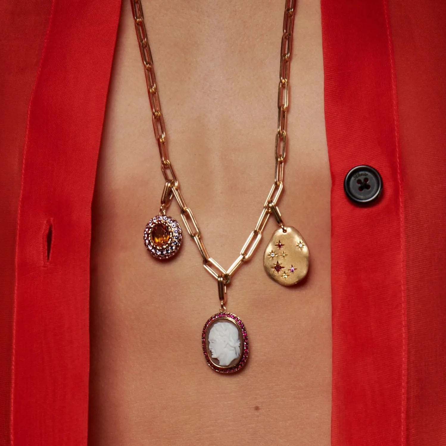 Starry Night Charm in Yellow Gold