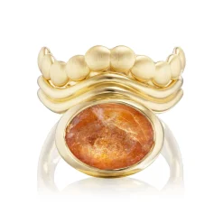 Sunstone Curve Aurora Ring