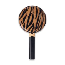TIger Marquetry Hand Mirror