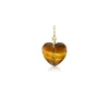 Tiger's Eye Mini Split Heart Charm