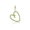 Tsavorite Open Heart Charm