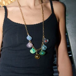 Turquoise and Chrysoprase Eye Charm