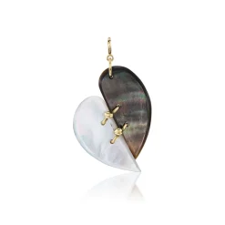 Upcycled Double Heart Charm