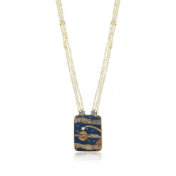 Via Lactea Marquetry Necklace in Yellow Gold