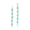 Vintage Turquoise Porto Drop Earring in Yellow Gold