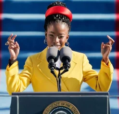 White Diamond Amanda Hoop Earrings in Yellow Gold