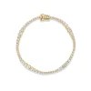 White Diamond Jones Tennis Bracelet in Yellow Gold