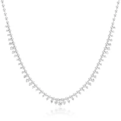 White Diamond Kin Necklace in White Gold