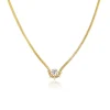 White Diamond Louise Necklace in Yellow Gold