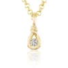 White Diamond Mini Boa Charm in Yellow Gold