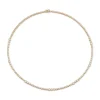 White Diamond Rainsun Tennis Necklace in Yellow Gold
